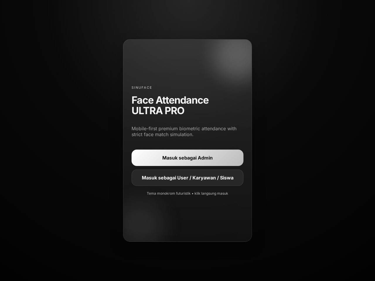 Sistem Absensi Face Attendance