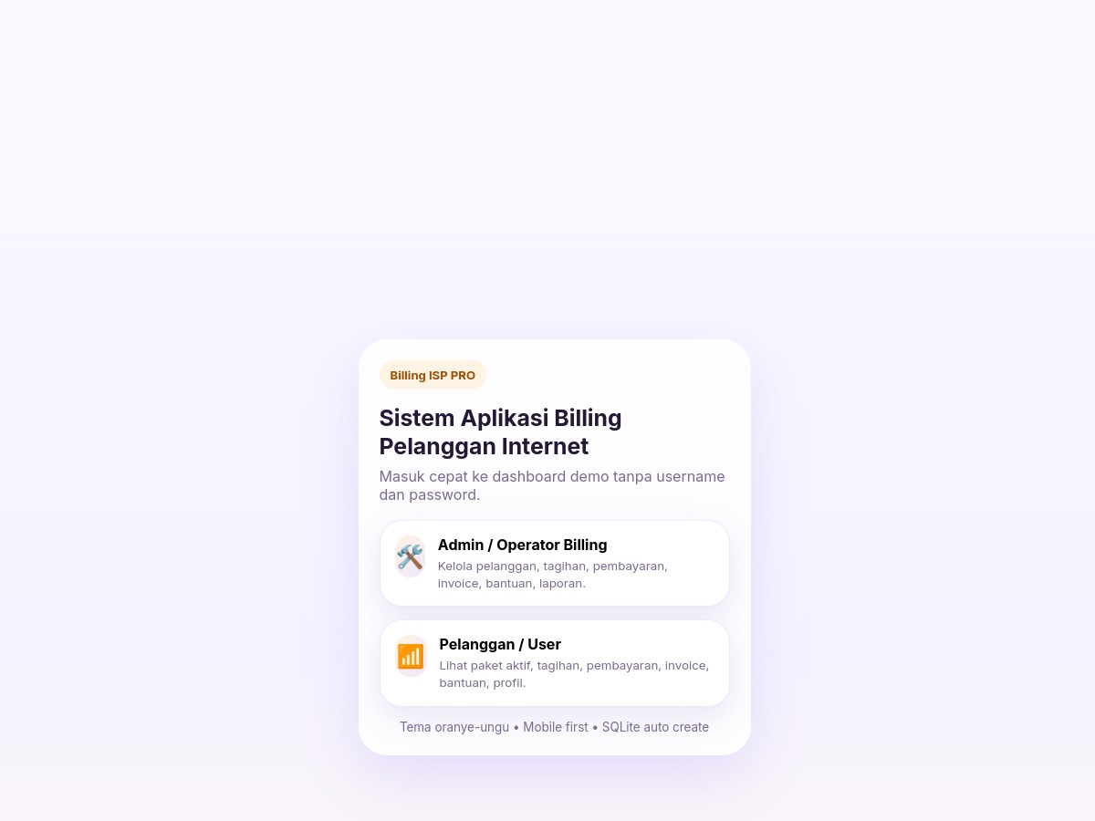 Sistem Billing Internet