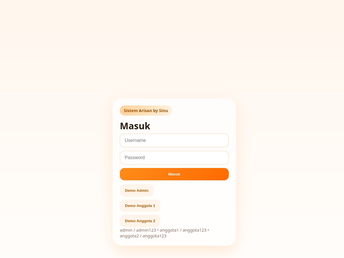 Sistem Manajemen Arisan Digital