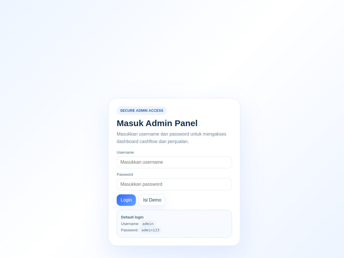 Sistem Manajemen Cashflow PRO