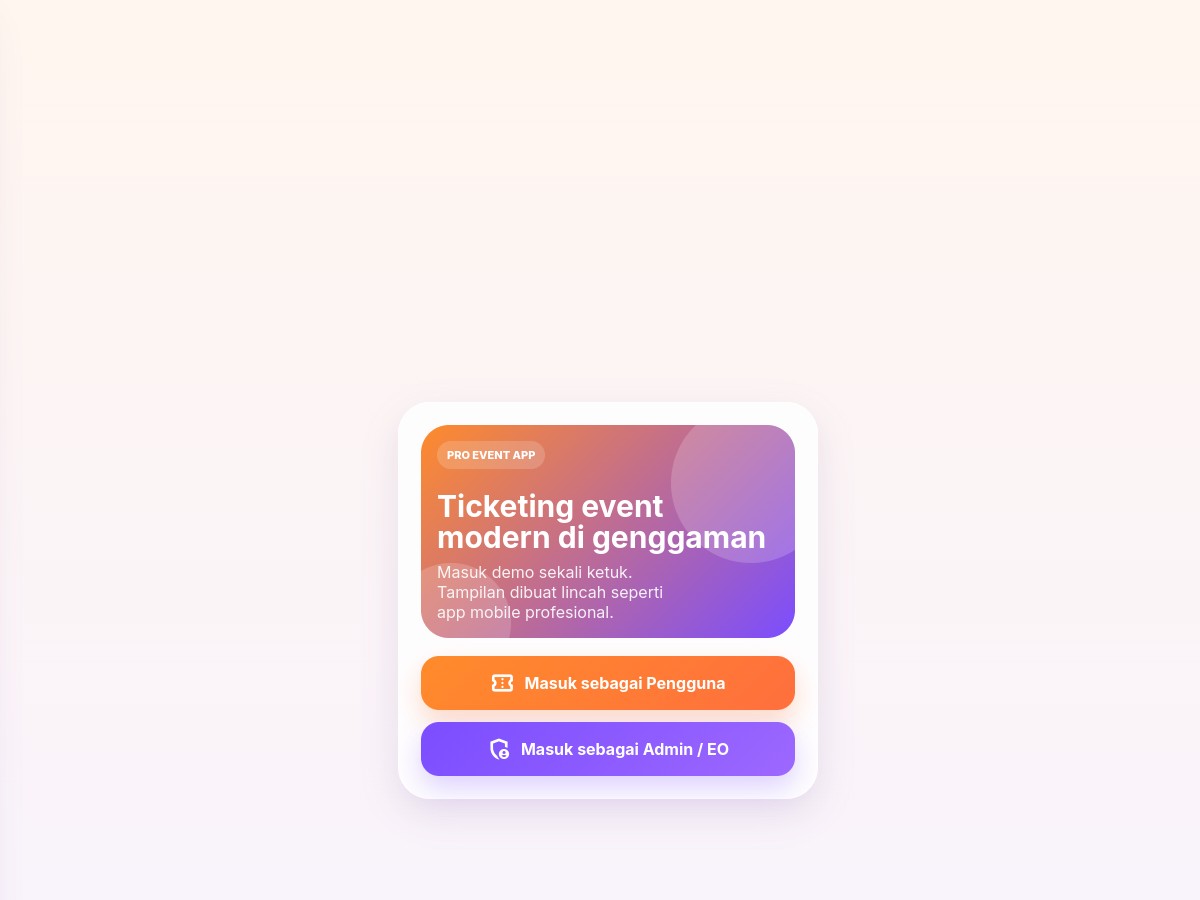 Sistem Manajemen Event & Ticketing