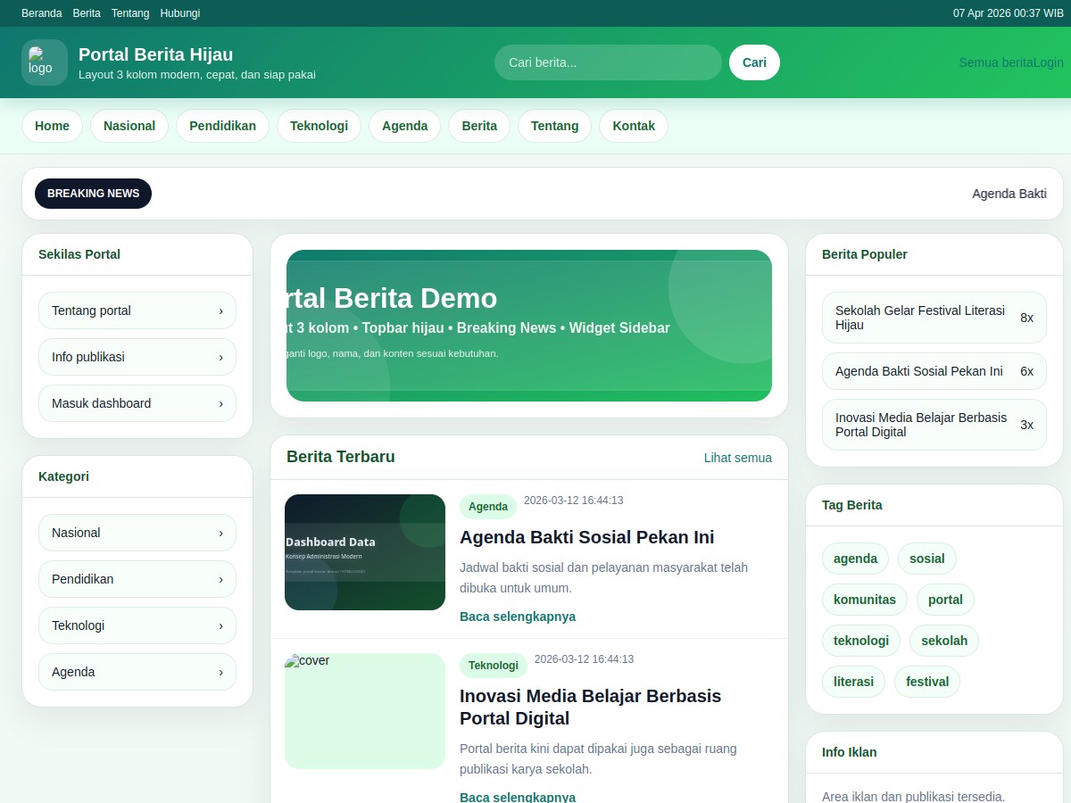 Sistem Portal Berita / Artikel