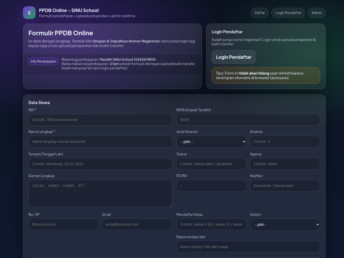 Sistem PPDB Online