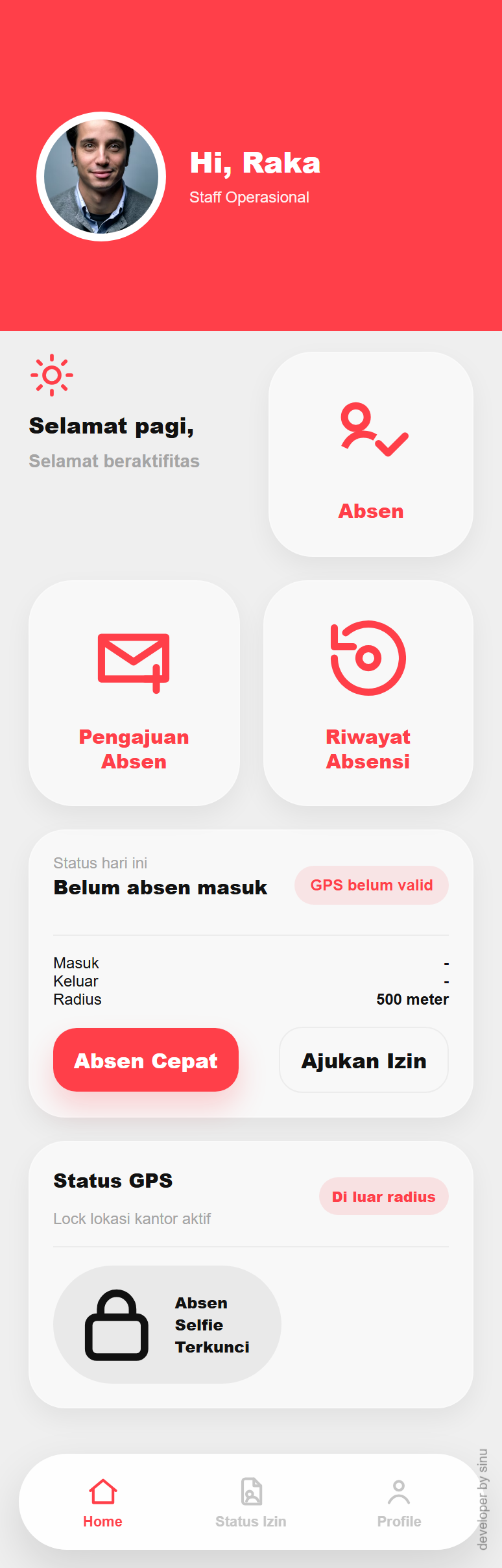 Absensi Merah Putih Sederhana